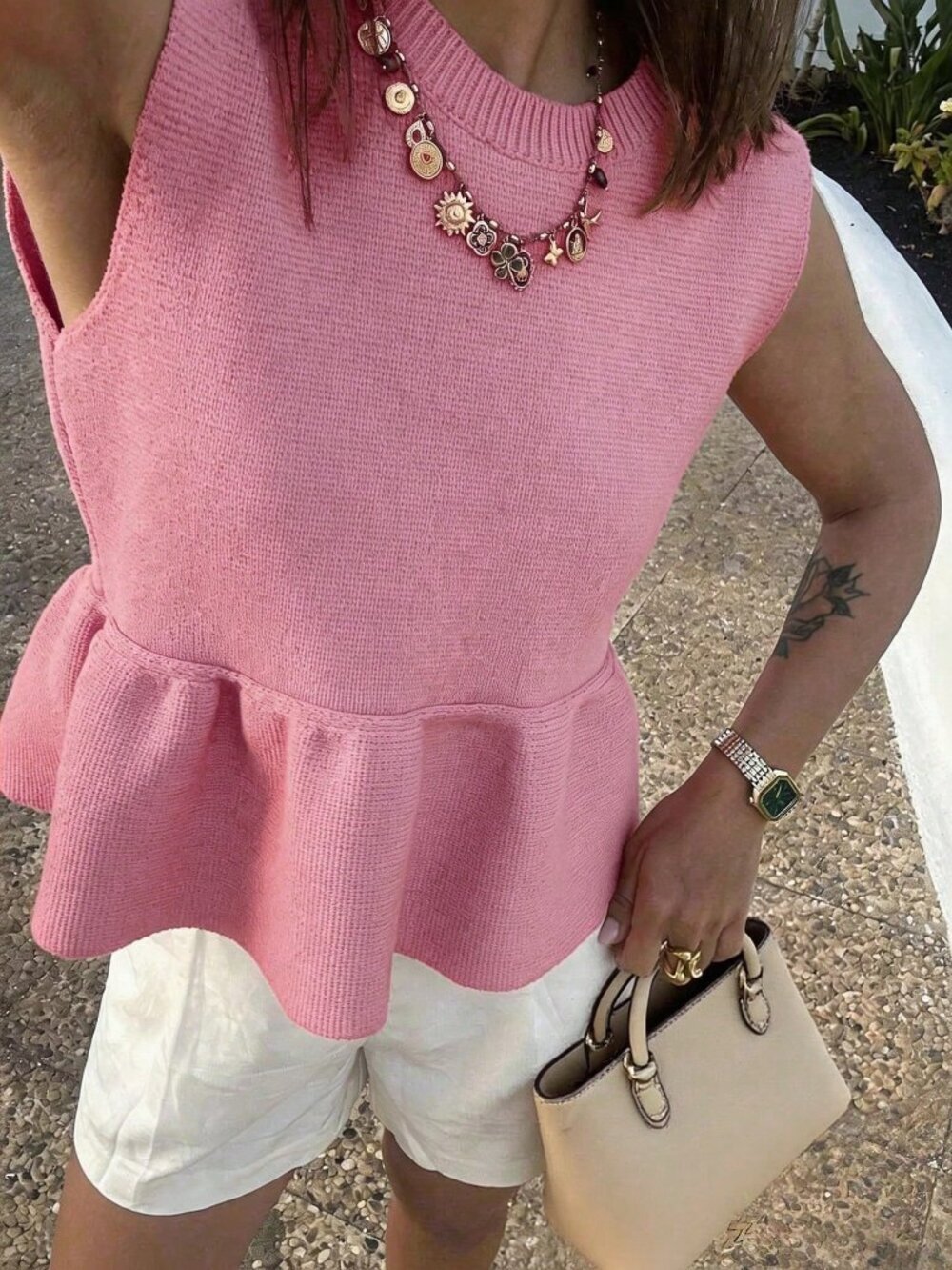 Glitter Casual Women's Y2k Sleeveless Knit Tank Top
